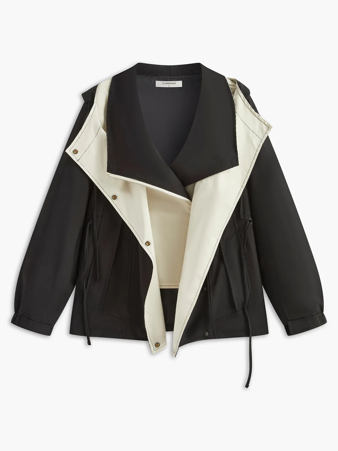 COMMENSE 2 in 1 Color Block Jacket* Outerwear|Tops