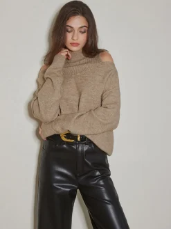 COMMENSE 2 in 1 Cutout Shift Sweater* Sweater Tops|Sweaters & Cardigans