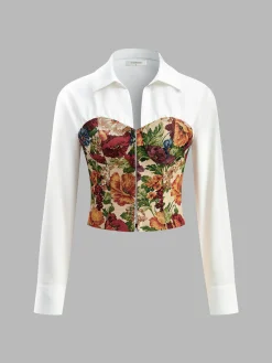 COMMENSE 2 in 1 Jacquard Polo Shirt* Blouses & Shirts|Tops