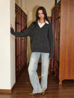 COMMENSE 2 in 1 Twist Polo Sweater* Sweater Tops|Sweaters & Cardigans