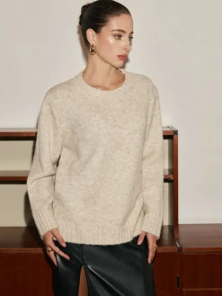 COMMENSE Adjustable Scarf Wool-Blend Sweater* Sweater Tops|Sweaters & Cardigans