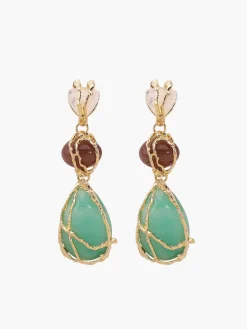 COMMENSE Alloy Net Water Drop Earrings* Earrings|Accessories