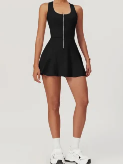 COMMENSE Anti-Exposure Active Dress* White Dresses|Black Dresses