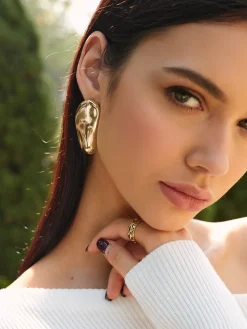 COMMENSE Asymmetric Chunky Stud Earrings* Accessories