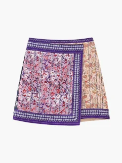 COMMENSE Asymmetric Floral Printed Mini Skirt* Skirts|Bottoms