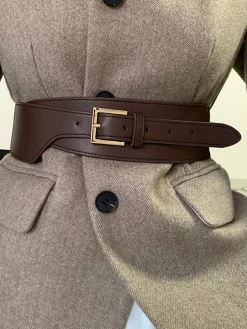 COMMENSE Asymmetric Leather Belt* Belts & Chain|Accessories