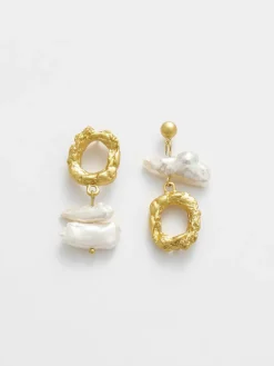 COMMENSE Asymmetric Pearl Earrings* Earrings|Accessories