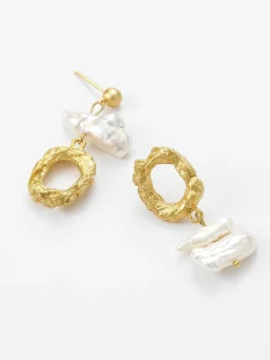 COMMENSE Asymmetric Pearl Earrings* Earrings|Accessories