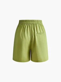 COMMENSE Asymmetrical Button Pleated Shorts Set* Matching Sets