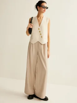 COMMENSE Asymmetrical Button Sweater Vest* Sweater Vests|Sweaters & Cardigans