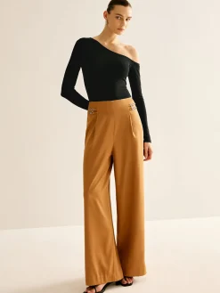 COMMENSE Asymmetrical Cold Shoulder Jersey T-Shirt* T-shirts|Tops