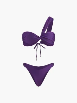 COMMENSE Asymmetrical Drawstring Bikini Set* Swimwear|Tops