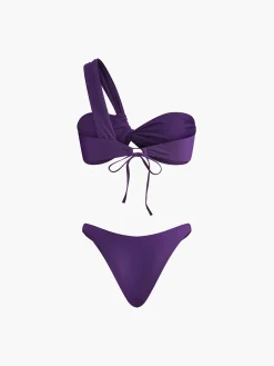 COMMENSE Asymmetrical Drawstring Bikini Set* Swimwear|Tops