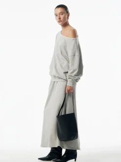 COMMENSE Asymmetrical Drawstring Pockets Skirt Set* Skirt Sets|Long Sleeve Sets