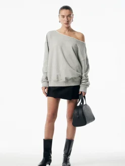 COMMENSE Asymmetrical Drawstring Pockets Skirt Set* Skirt Sets|Long Sleeve Sets