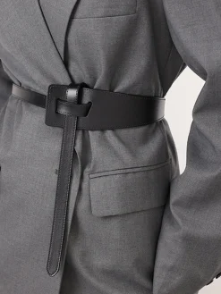 COMMENSE Asymmetrical Knotted Leather Belt* Belts & Chain|Accessories