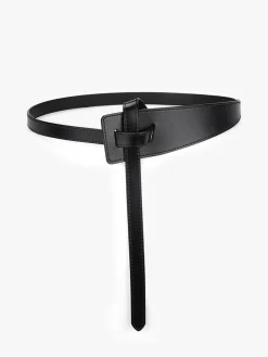 COMMENSE Asymmetrical Knotted Leather Belt* Belts & Chain|Accessories