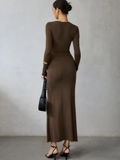 COMMENSE Asymmetrical Long Sleeve Skirt Set* Skirt Sets|Long Sleeve Sets