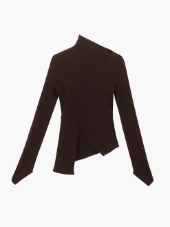 COMMENSE Asymmetrical Long Sleeve Slim Top* T-shirts|Tops