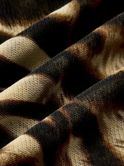 COMMENSE Asymmetrical Neck Leopard Printed Blouse* Blouses & Shirts