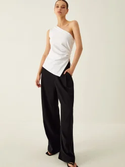 COMMENSE Asymmetrical Neck Split Tank Top* Tank Tops & Camis|Tops