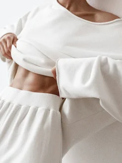 COMMENSE Asymmetrical Off Shoulder Solid Sweatshirt* Sweatshirts & Hoodies|Matching Sets