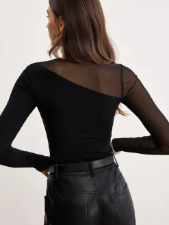 COMMENSE Asymmetrical Panel Jersey Top* T-shirts|Tops