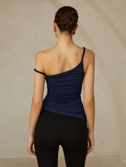 COMMENSE Asymmetrical Plain Cami Top* Tank Tops & Camis|Tops