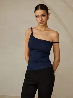 COMMENSE Asymmetrical Plain Cami Top* Tank Tops & Camis|Tops
