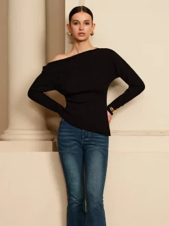COMMENSE Asymmetrical Pleated Stretch Blouse* Blouses & Shirts|Tops