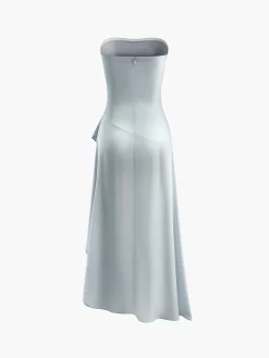 COMMENSE Asymmetrical Ruffle Strapless Dress* Cocktail & Party Dresses|Vacation Dresses