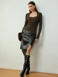 COMMENSE Asymmetrical Skinny Blouse* Blouses & Shirts|Tops