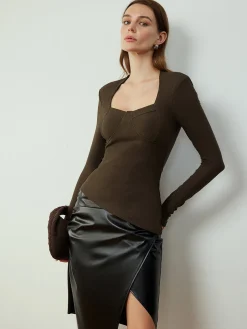 COMMENSE Asymmetrical Skinny Blouse* Blouses & Shirts|Tops
