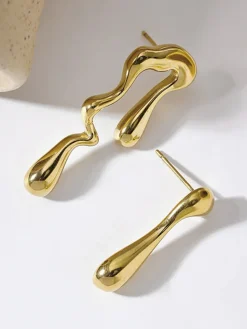 COMMENSE Asymmetrical Water Drop Earrings* Earrings|Accessories
