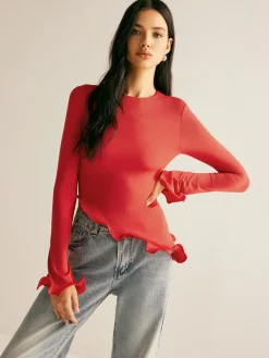 COMMENSE Asymmetrical Wave Trim Blouse* Blouses & Shirts|Tops