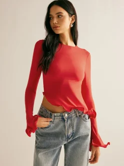 COMMENSE Asymmetrical Wave Trim Blouse* Blouses & Shirts|Tops
