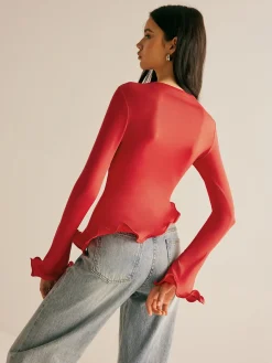 COMMENSE Asymmetrical Wave Trim Blouse* Blouses & Shirts|Tops