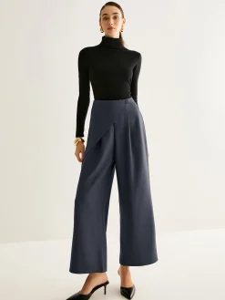COMMENSE Asymmetrical Wide-Leg Pants* Pants|Bottoms