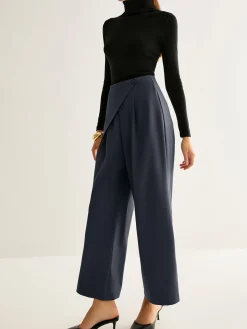 COMMENSE Asymmetrical Wide-Leg Pants* Pants|Bottoms
