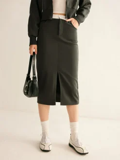 COMMENSE Athleisure Pockets Split Skirt* Skirts|Matching Sets