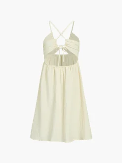 COMMENSE Backless Criss Cross Split Midi Dress* Casual Dresses|Vacation Dresses