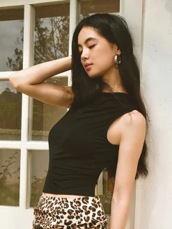COMMENSE Backless Golden Button Tank Top* Tank Tops & Camis|Tops