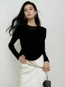 COMMENSE Backless Lace Up Long Sleeve Blouse* Blouses & Shirts
