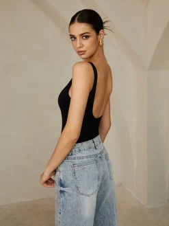 COMMENSE Backless Sleeveless Bodysuit* Bodysuits|Bodysuits