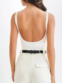 COMMENSE Backless Sleeveless Bodysuit* Bodysuits|Bodysuits