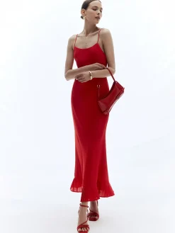 COMMENSE Backless Sleeveless Solid Long Dress* Cocktail & Party Dresses|Summer Dresses