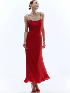 COMMENSE Backless Sleeveless Solid Long Dress* Cocktail & Party Dresses|Summer Dresses