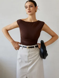 COMMENSE Backless Tie Back T-Shirt* T-shirts|Tops