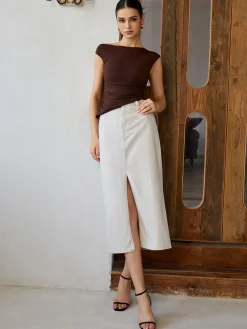 COMMENSE Backless Tie Back T-Shirt* T-shirts|Tops