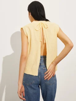 COMMENSE Backless Tie-Up Sweater Vest* Sweater Vests|Sweaters & Cardigans